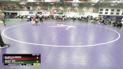 125 lbs Semifinal - Brody Gee, University Of Saint Mary (KS) vs Allen Calderon, Indiana Tech