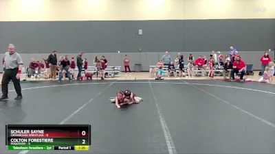 48 lbs Round 4 (6 Team) - Colton Forestiere, Poquoson vs Schuler Sayne, Crossroads Wrestling