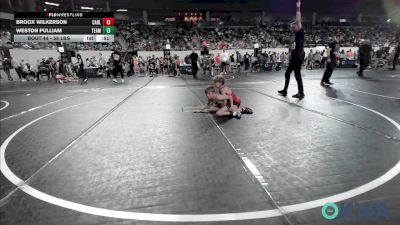 58 lbs Consi Of 16 #2 - Broox Wilkerson, Carl Albert vs Weston Pulliam, Team Tulsa Wrestling Club
