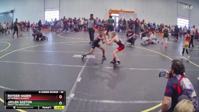 55 lbs Cons. Round 4 - Jaylen Gaston, Ninety Six Wrestling vs Rhyker Haden, No Worries Academy