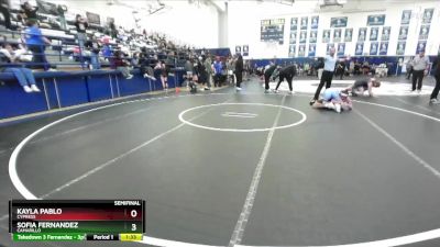 125 lbs Semifinal - Sofia Fernandez, Camarillo vs Kayla Pablo, Cypress