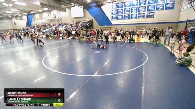 90 lbs Semifinal - Josie Mckee, Uintah Jr High Wrestling vs Lanelle Sharp, Uintah Girls Jr High