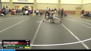 130-135 lbs Semifinal - Nathaniel Park, Level Up vs Miranda Lencrerot, Glasgow Wrestling Academy