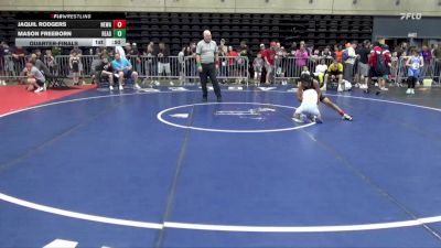 80 lbs Quarterfinal - Jaquil Rodgers, Newark vs Mason Freeborn, Reading