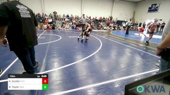 73 lbs Final - Kannon L Guillet, Poteau Youth Wrestling Academy vs Branson Taylor, Warner Eagles Youth Wrestling