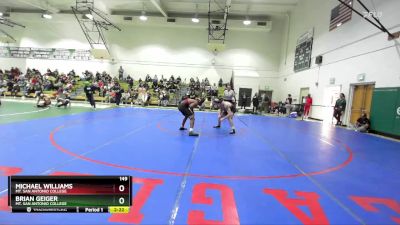 149 lbs Semifinal - Michael Williams, Mt. San Antonio College vs Brian Geiger, Mt. San Antonio College