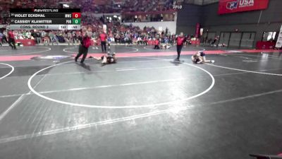 105 lbs Cons. Round 3 - Cassidy Klawitter, Portage vs Violet Eckdhal, Monroe Wrestling Club