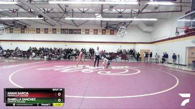 128 lbs Quarterfinal - Anahi Garcia, Fresno City College vs Isabella Sanchez, Cerritos College