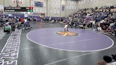 120 lbs 7th Place Match - Kyler Van Keuren, Waukesha West vs Jacob Hawn, Lebanon