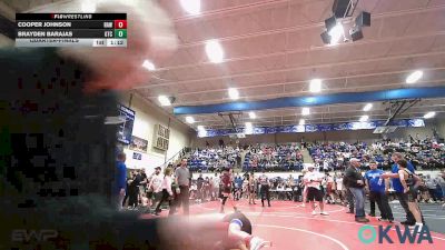92-98 lbs Quarterfinal - Cooper Johnson, Raw Wrestling Club vs Brayden Barajas, Grove Takedown Club