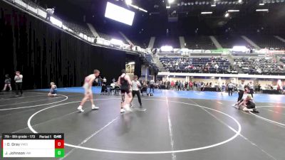 7th - 8th grade - 173 Cons. Semis - Jameson Johnson, Immortal Athletics WC vs Dawson Gray, Viking Wrestling Club (IA)