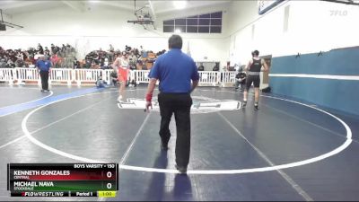 150 lbs Cons. Round 3 - Michael Nava, Stockdale vs Kenneth Gonzales, Central