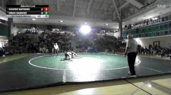 132 lbs 1st Place Match - Cooper Mathews, Cherokee Trail vs Uriah Hawkins, Granite Hills