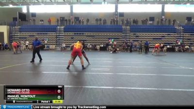 190 lbs Cons. Round 4 - Manuel Montout, St. Vincent Pallotti vs Howard Otto, Calvert Hall College