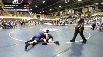 215 lbs Champ. Round 2 - Conrad Weis, Carlsbad vs Hudson Sweitzer, Trinity Classical Academy