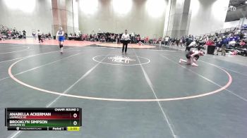 110 lbs Champ. Round 2 - Brooklyn Simpson, Goddard HS vs Anabella Ackerman, Lawrence HS