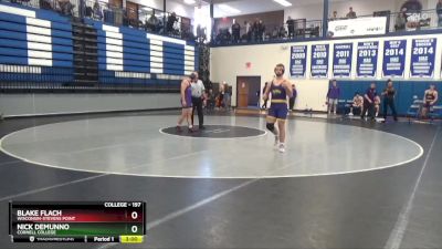 197 lbs Semifinal - Blake Flach, Wisconsin-Stevens Point vs Nick Demunno, Cornell College