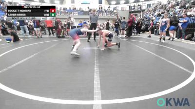 110 lbs Rr Rnd 1 - Beckett Newman, Enid Youth Wrestling Club vs Asher Stites, Cowboy Wrestling Club