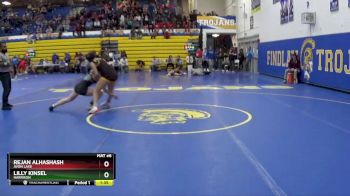 135 lbs Quarterfinal - Rejan Alhashash, AVON LAKE vs Lilly Kinsel, HARRISON