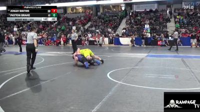 170 lbs Cons. Round 2 - Jonah Mathis, Bobcat WC vs Payton Brake, Ark City