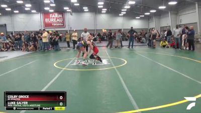 119 lbs Cons. Semi - Colby Groce, 84 Athletes vs Luke Salyer, Wise Central Youth Wrestling