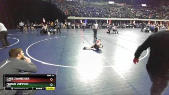 53 lbs Quarterfinal - Moxon Demmon, Iowa vs Dake Zwanziger, Iowa