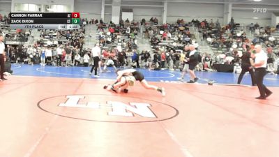 120 lbs 7th Place - Cannon Farrar, AZ vs Zack Dixon, CT
