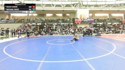 120 lbs Quarterfinal - Noah Caisse, East Lyme/Norwich Tech vs Michael Ortiz, Hall