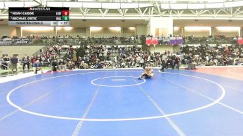 120 lbs Quarterfinal - Noah Caisse, East Lyme/Norwich Tech vs Michael Ortiz, Hall