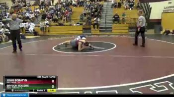 182 lbs Placement Matches (8 Team) - Bryson Rogers, West Forsyth vs John Boratyn, Mill Creek