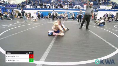 85 lbs Rr Rnd 1 - Blakeleigh Garrison, Piedmont vs Layla Achziger, Choctaw Ironman Youth Wrestling