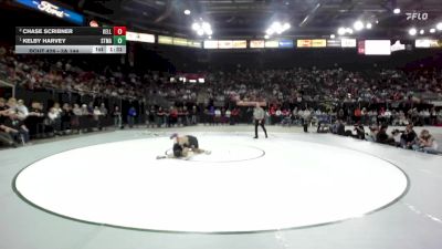 3A 144 lbs 1st Place Match - Kelby Harvey, St. Maries vs Chase Scribner, Kellogg