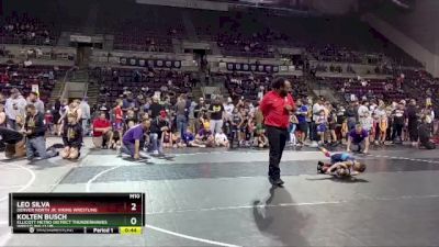 43-45 lbs Round 1 - Kolten Busch, Ellicott Metro District Thunderhawks Wrestling Club vs Leo Silva, Denver North Jr. Viking Wrestling