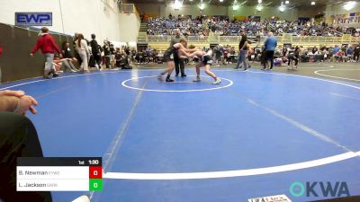 100 lbs Quarterfinal - Beckett Newman, Enid Youth Wrestling Club vs Lane Jackson, Darko Valley Wolf Pack