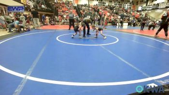 46 lbs Quarterfinal - Miles Sanders, Sallisaw Takedown Club vs Hudson Teel, Sperry Wrestling Club