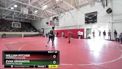 141 lbs Champ. Round 1 - William Pitcher, Bakersfield College vs Evan Granados, Cerritos College