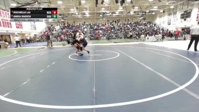 Girls 135 lbs Cons. Round 1 - Rochelle Lai, Westmont Girls vs Anika Radich, Soquel Girls