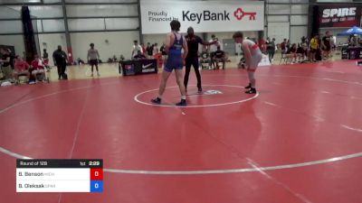 79 kg Round Of 128 - Brady Benson, Michigan Wrestling Club vs Brody Oleksak, Spartan Combat RTC/ TMWC