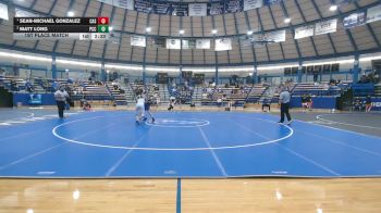 133 lbs 1st Place Match - Sean-Michael Gonzalez, Carl Albert State vs Matt Long, Pratt Community College