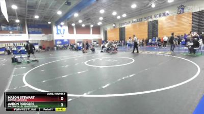 138 lbs Cons. Round 3 - Aaron Rodgers, Golden Valley (Bakersfield) vs Mason Stewart, Orange Lutheran