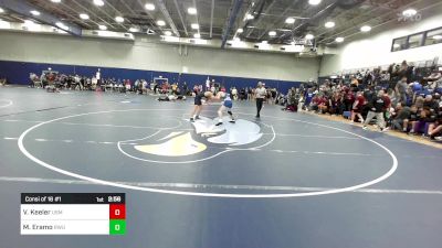 133 lbs Consi Of 16 #1 - Vinny Keeler, Southern Maine vs Maceo Eramo, Roger Williams