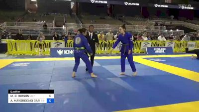 MARLEE R. HIRSON vs ANA MAYORDOMO GARCIA 2023 Pan Jiu Jitsu IBJJF Championship