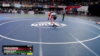 189 lbs Quarterfinal - Carlos Sandoval, Mt. Edgecumbe High School vs Warren Blood, Valdez High School