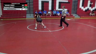 132 lbs Quarterfinal - Nevaeh Priest, Wetumpka vs Reagan Hewett, Smiths Station Hs