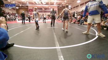 110 lbs Consolation - Cayden Beavers, Harrah Little League Wrestling vs Zayne Chappell, Tulsa Blue T Panthers