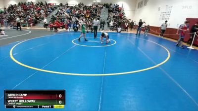 120 lbs Champ. Round 2 - Javier Camp, Thunder Basin vs Wyatt Holloway, Lander Valley