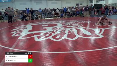 100-M lbs Round 2 - Aiden Campbell, PA vs Porter Adams, OH