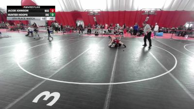 12U Boys - 160 lbs 5th Place Match - Jacob Johnson, Wisconsin vs Hunter Hoops, Evansville Wrestling Club