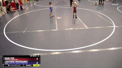 Quarterfinal - Dane Fier, Minneota Wrestling vs Lightning Whiterabbit, Coon Rapids Mat Bandits Wrestling Club