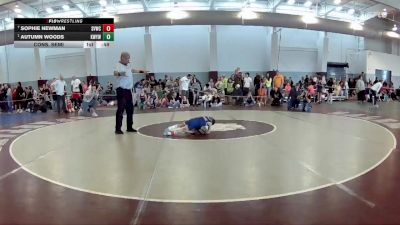 46-49 lbs Cons. Semi - Autumn Woods, King William Youth Wrestling vs Sophie Newman, Shenandoah Valley Wrestling Cl